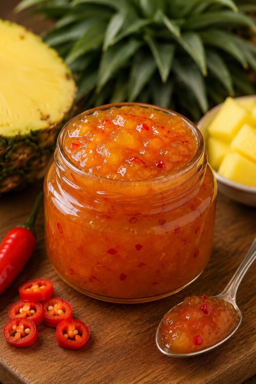 Geleia de Abacaxi com Pimenta Senhora Coquinaria